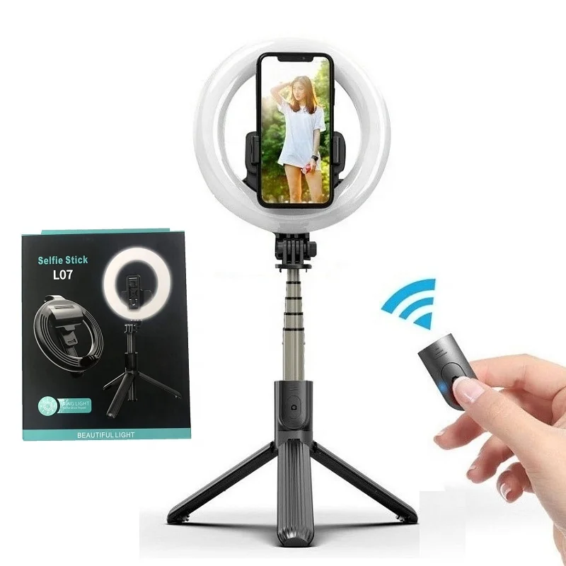 Wholesale L07 Bluetooths Selfie Stick Tripod with Ring Lights and Remote for Tiktok Video Live
Wholesale L07 Bluetooths Selfie Stick Tripod with Ring Lights and Remote for Tiktok Video Live