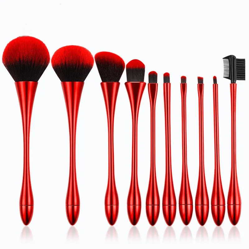HZM 10Pcs custom logo Waist Makeup brush set 2021 New Fashion Hot selling Red Silver Luxury best eyeliner flat contour brushes
HZM 10Pcs custom logo Waist Makeup brush set 2021 New Fashion Hot selling Red Silver Luxury best eyeliner flat contour brushes