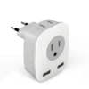 European Travel Plug Adapter Electrical Plug Socket Universal Travel Adapter Power USB quick Charger wall Outlet