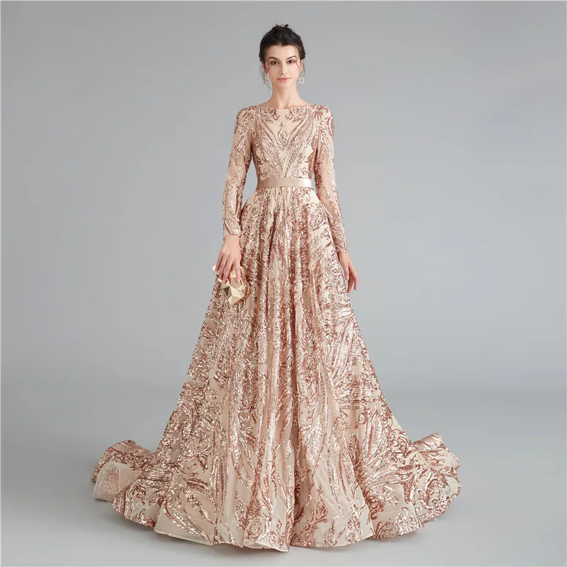 6 Color Burgundy Green Navy Red Blue Rose Gold Sequins Embroidery 2019 New Custom Made A Line Plus Size Long Sleeve Prom Dresses
6 Color Burgundy Green Navy Red Blue Rose Gold Sequins Embroidery 2019 New Custom Made A Line Plus Size Long Sleeve Prom Dresses