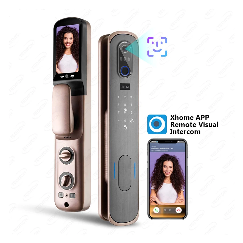 Tediton Real-time Video Xhome App Security Fingerprint Intellect Lock Smart Door Lock with Camera
Tediton Real-time Video Xhome App Security Fingerprint Intellect Lock Smart Door Lock with Camera
