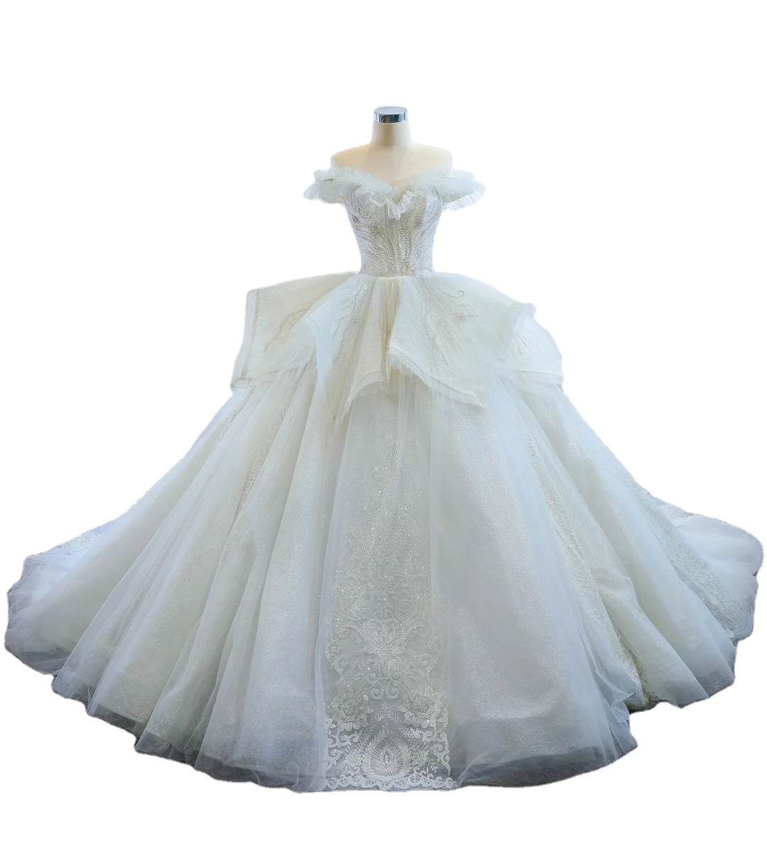 Bridal Dress Wholesale High Quality Luxury Off-Shoulder Bridal Ball dress Sequins Lace Wedding Dress Big Ball Bridal Gowns, Custom made
Bridal Dress Wholesale High Quality Luxury Off-Shoulder Bridal Ball dress Sequins Lace Wedding Dress Big Ball Bridal Gowns, Custom made