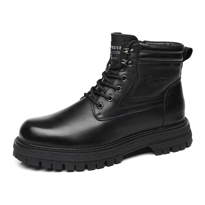 Wholesale New Trend Plus Velvet High-top Fashion Cotton Men's Middle-aged Leather Cotton Boots
Wholesale New Trend Plus Velvet High-top Fashion Cotton Men's Middle-aged Leather Cotton Boots