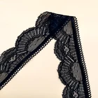 White and Black Elastic Polyester Nylon Spandex Lace Trim For Dress Custom Embroidered Bordered Lace
