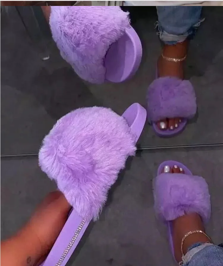 2021 Fashio 26 color fur slippers rainbow women faux fur indoor cotton slippers lady winter warm colorful plush non slip sandals
2021 Fashio 26 color fur slippers rainbow women faux fur indoor cotton slippers lady winter warm colorful plush non slip sandals