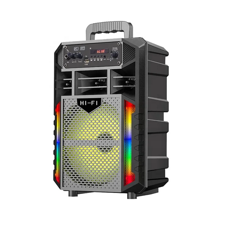 8-inch portable wireless multimedia portable speaker with color LED lighting party karaoke outdoor speaker
8-inch portable wireless multimedia portable speaker with color LED lighting party karaoke outdoor speaker