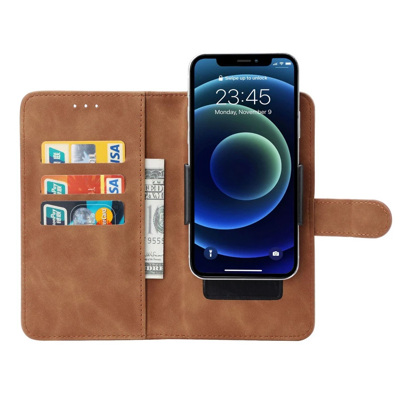 Credit Card Holder Movable Clip Magnetic Flip Wallet Protective Case Slide Out universal Retro Leather smart phone Wallet Case
Credit Card Holder Movable Clip Magnetic Flip Wallet Protective Case Slide Out universal Retro Leather smart phone Wallet Case