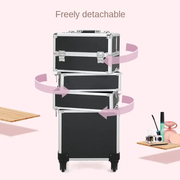 professional cosmetic holder trolley beauty case Aluminum Alloy makeup trolley 4 Layer case makeup suitcase
professional cosmetic holder trolley beauty case Aluminum Alloy makeup trolley 4 Layer case makeup suitcase