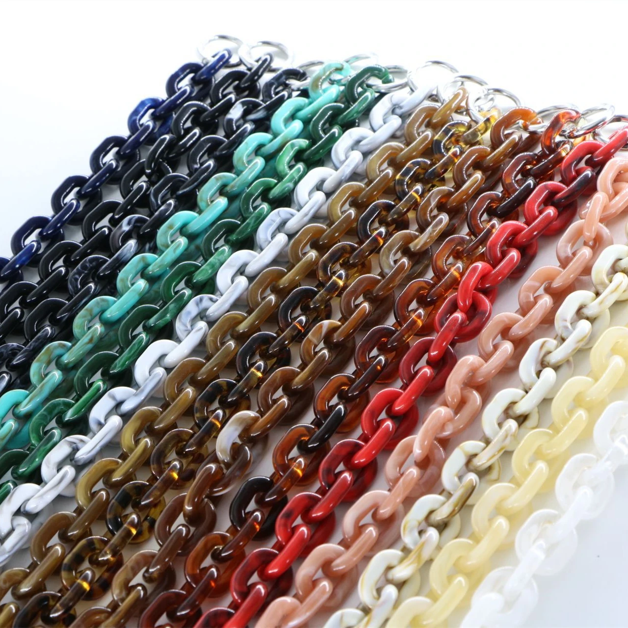 New Delicate Macarone Acrylic Resin Bag Chain Purse Handle Strap Making Accessory Decoration Removable Custom Length Wholesale, As picture
New Delicate Macarone Acrylic Resin Bag Chain Purse Handle Strap Making Accessory Decoration Removable Custom Length Wholesale, As picture