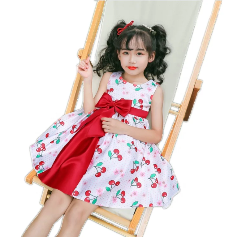 wholesale Summer children dress clothes dresses small cherry print sleeveless skirt big bow princess girl gown outing skirt
wholesale Summer children dress clothes dresses small cherry print sleeveless skirt big bow princess girl gown outing skirt