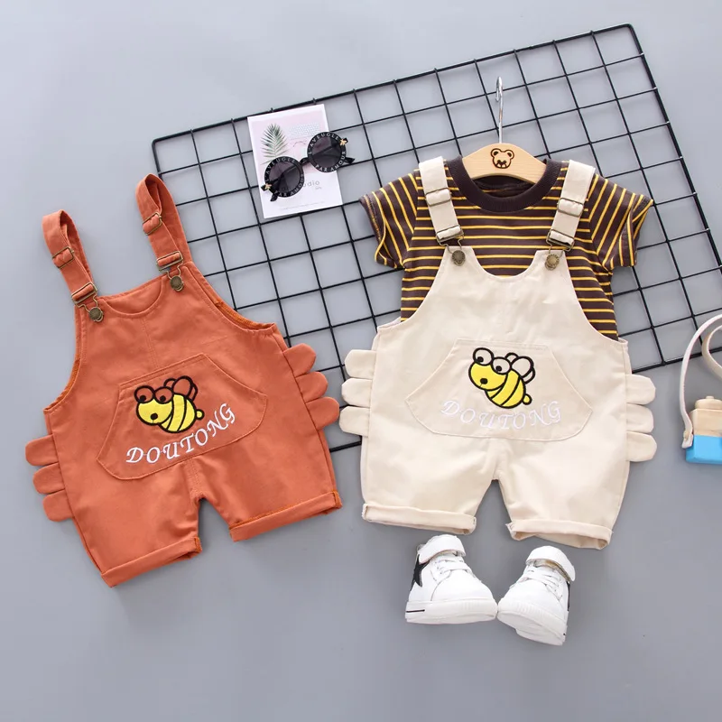 2020 Baby Boys' Clothing Sets cotton short sleeve shirt + bib pants baby clothes set, As pictures
2020 Baby Boys' Clothing Sets cotton short sleeve shirt + bib pants baby clothes set, As pictures
