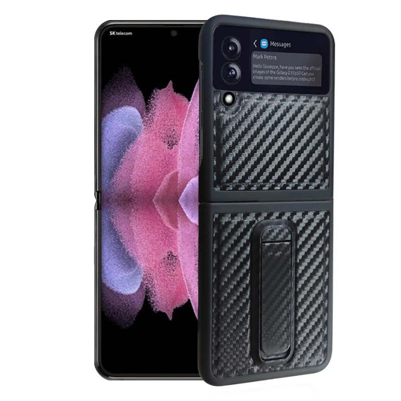 For Samsung Galaxy Z Flip 3 5G Phone Case Carbon Fiber Texture Ultra-thin Back Cover For Samsung Z Flip 3 Case With Holder
For Samsung Galaxy Z Flip 3 5G Phone Case Carbon Fiber Texture Ultra-thin Back Cover For Samsung Z Flip 3 Case With Holder