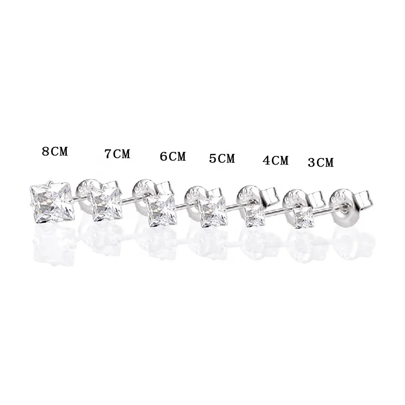 Cubic Zirconia 3mm 4mm 5mm 6mm 7mm 8mm Silver Earring Set Hypoallergenic Round Shape Diamond Rhodium Plated Stud Earrings
Cubic Zirconia 3mm 4mm 5mm 6mm 7mm 8mm Silver Earring Set Hypoallergenic Round Shape Diamond Rhodium Plated Stud Earrings
