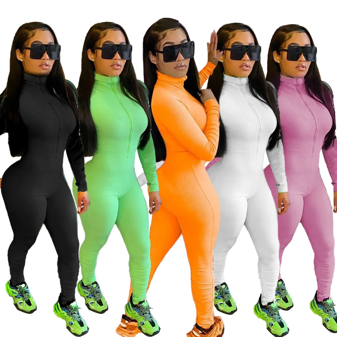women autumn winter fitness jumpsuit women long sleeve turtleneck zipper solid color rompers female sporty workout clothing, White,gray,black,blue,pink,orange,green,light blue
women autumn winter fitness jumpsuit women long sleeve turtleneck zipper solid color rompers female sporty workout clothing, White,gray,black,blue,pink,orange,green,light blue