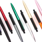 Cheap Promotional Colored Matt Metallic Barrel Retractable plastic Ball Pen BP-18108C