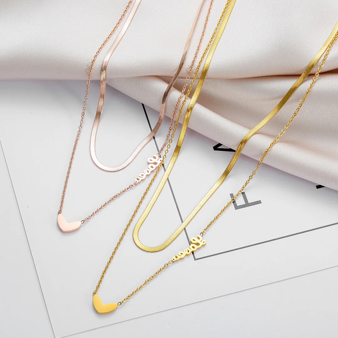 Idun Sweet Jewelry 18K Gold Plated Stainless Steel Love Pendant Necklace Exquisite Snake Chain Love Letter Necklace For Women
Idun Sweet Jewelry 18K Gold Plated Stainless Steel Love Pendant Necklace Exquisite Snake Chain Love Letter Necklace For Women