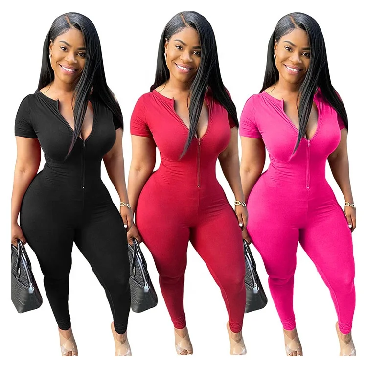 AI169021 2021 Spring Summer Ladies Wholesale Short Sleeve Jumpsuit Women Solid One Piece Zipper Front Sweat Jumpsuits Rompers
AI169021 2021 Spring Summer Ladies Wholesale Short Sleeve Jumpsuit Women Solid One Piece Zipper Front Sweat Jumpsuits Rompers