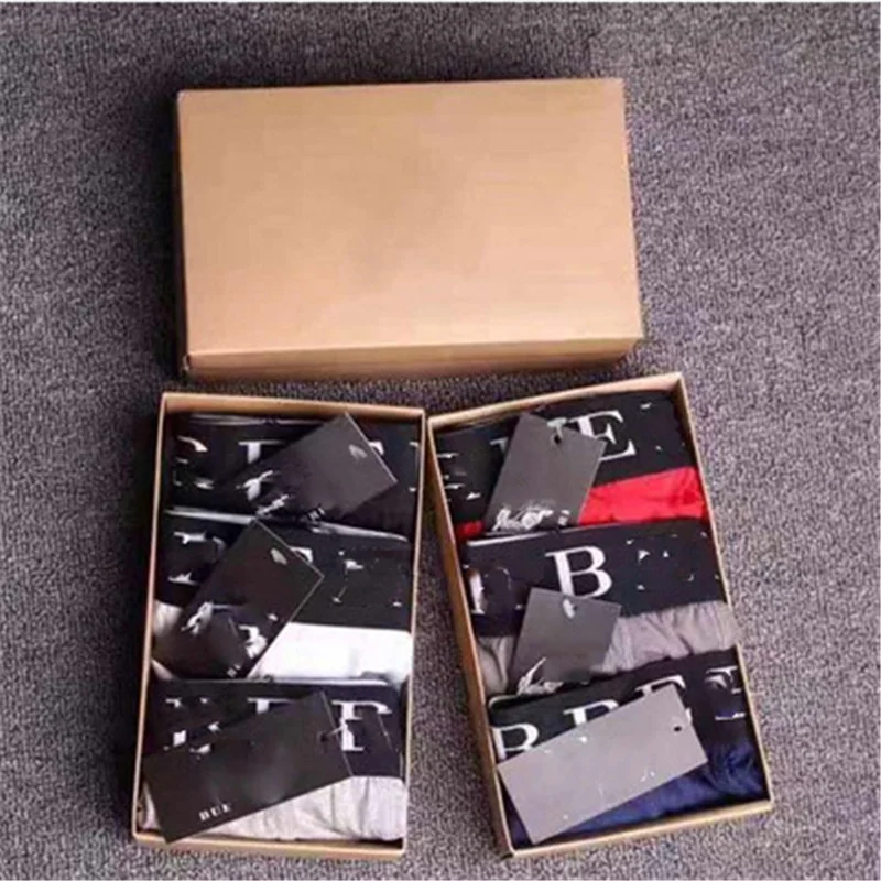 Luxury Letter B Brand Designer Men's Underwear, White/red/black/light gray/dark gray/blue
Luxury Letter B Brand Designer Men's Underwear, White/red/black/light gray/dark gray/blue
