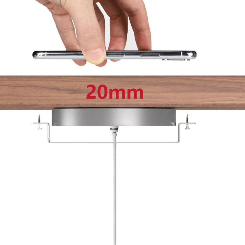 20mm under table 10W long distance Qi embedded wireless charging for furniture wireless charger, Sliver
20mm under table 10W long distance Qi embedded wireless charging for furniture wireless charger, Sliver