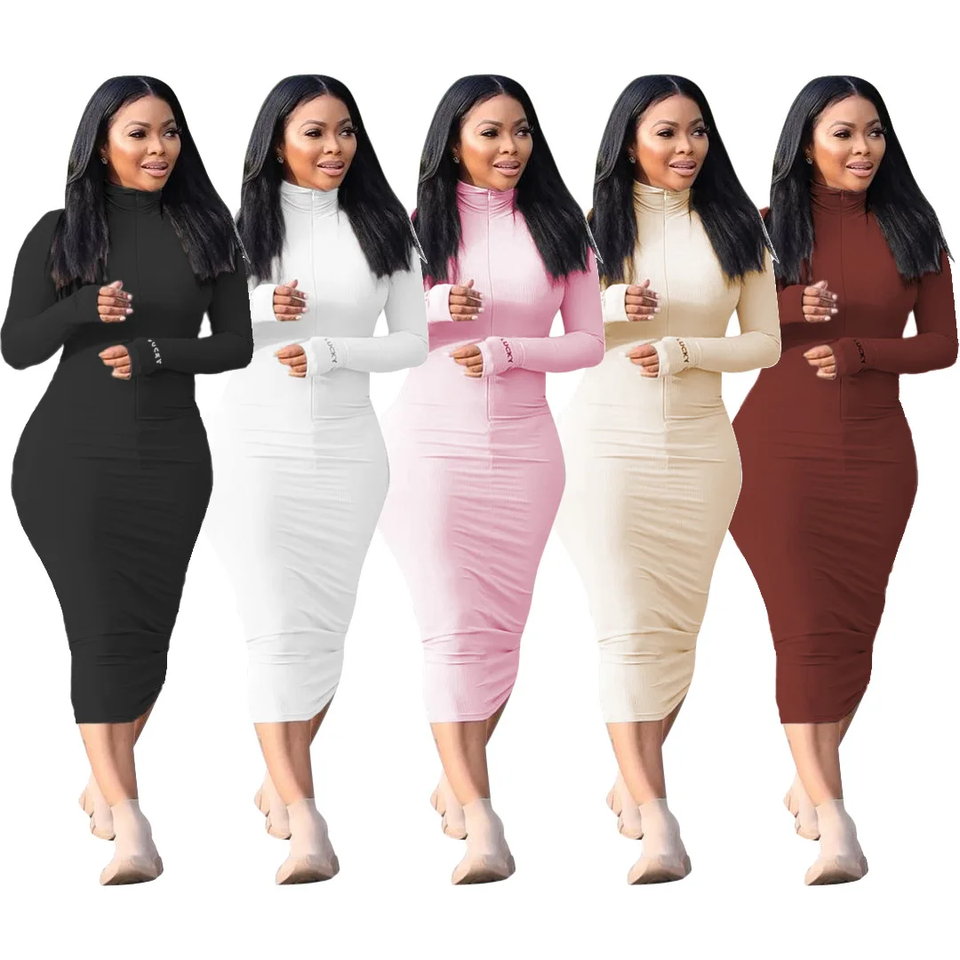 2021 Hot Sale Embroidered Letter Bodycon Dress Long Sleeve Turtleneck Dress Solid Thread Casual Long Dress
2021 Hot Sale Embroidered Letter Bodycon Dress Long Sleeve Turtleneck Dress Solid Thread Casual Long Dress