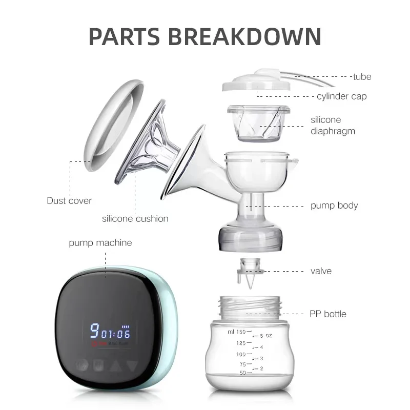 Customized Portable Professional Breast Pump Price Silicone Breast Pump Electric, White
Customized Portable Professional Breast Pump Price Silicone Breast Pump Electric, White
