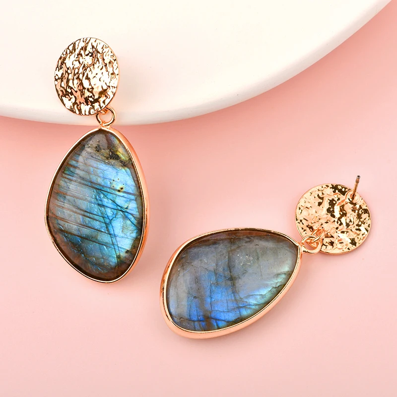 Nice Blue Flash Labradorite Irregular Drop Earring Labradorite Irregular Dangle Earring for Women
Nice Blue Flash Labradorite Irregular Drop Earring Labradorite Irregular Dangle Earring for Women