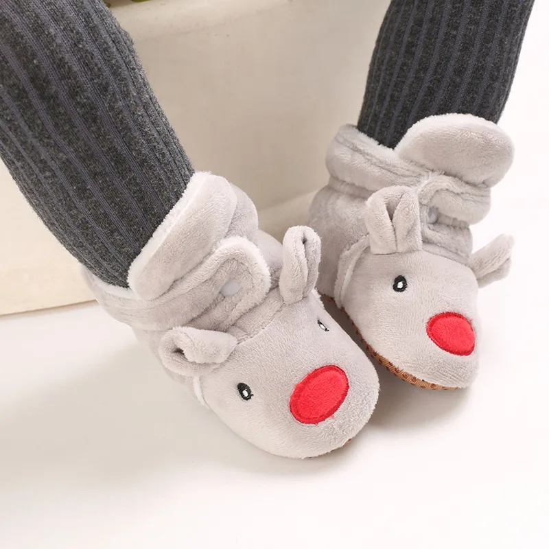 Winter New arrival high quality cute cartoon warm boots add plush baby walking boots for boys and girls manufacture