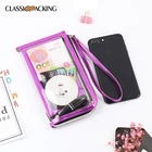 Ready stock transparent PVC zipper cases make up sunglasses pouches