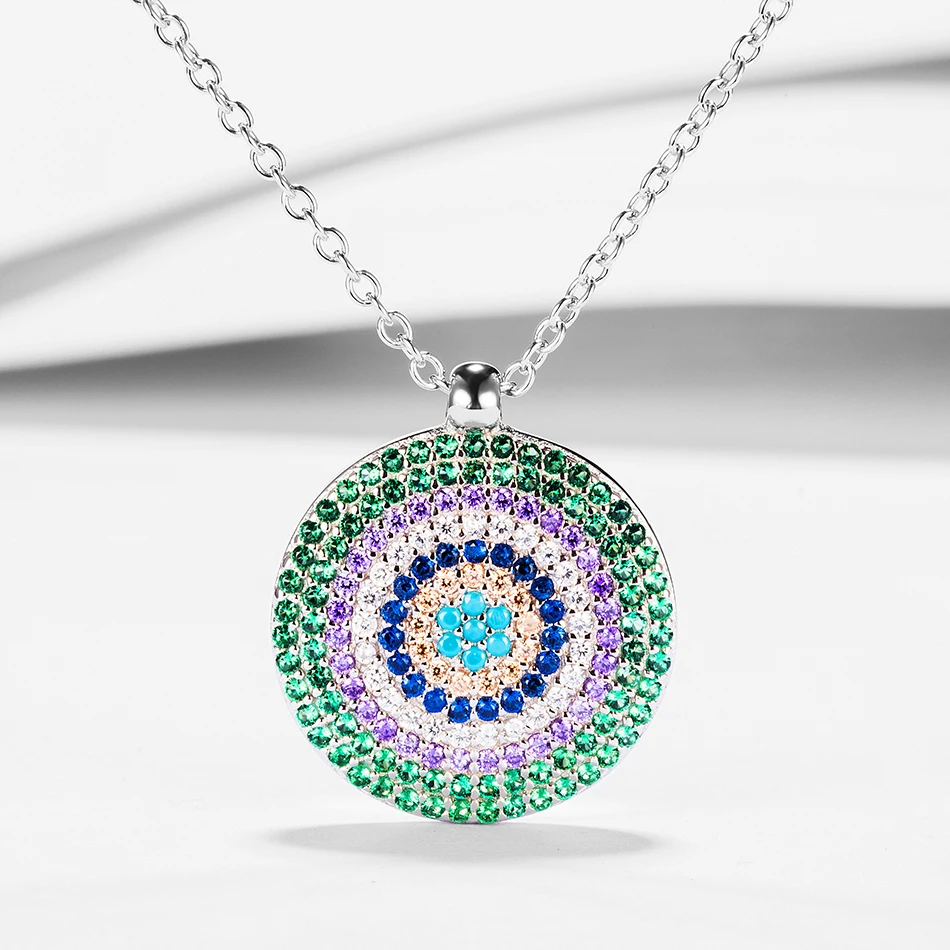 New Arrival 925 Sterling Silver Lucky Eye Necklace With Colorful Crystal Blue Eye Pendants Necklaces For Women Fashion Jewelry
New Arrival 925 Sterling Silver Lucky Eye Necklace With Colorful Crystal Blue Eye Pendants Necklaces For Women Fashion Jewelry