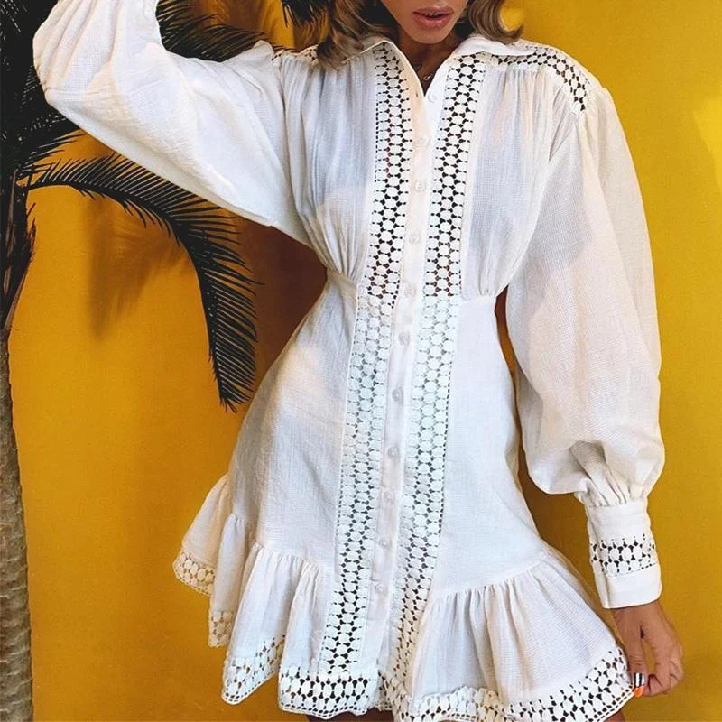 PresWholesale holiday beach wear knee length long sleeve embroidery water-soluble lace patchwork plain white cotton dress women, White cotton dress woman
PresWholesale holiday beach wear knee length long sleeve embroidery water-soluble lace patchwork plain white cotton dress women, White cotton dress woman