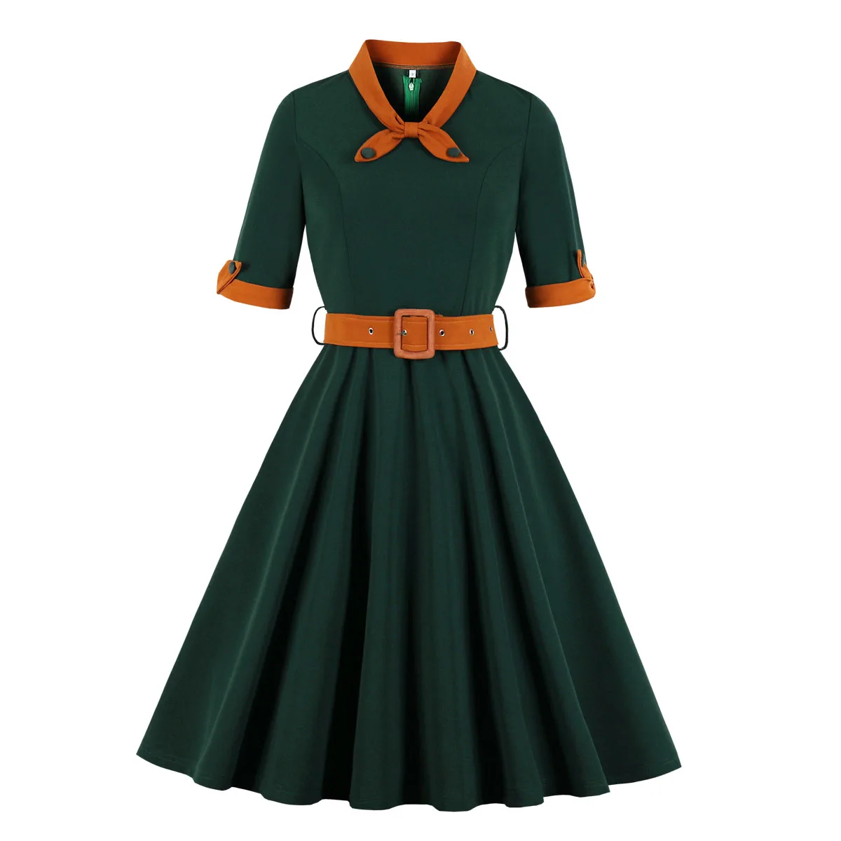 Plus-size women's dress bowknot with a belt half sleeve hepburn wind vintage dress2058
Plus-size women's dress bowknot with a belt half sleeve hepburn wind vintage dress2058