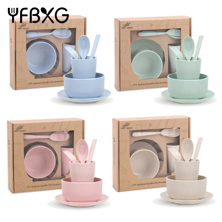 biodegradable wheat straw fiber bowl plate cup cutlery set tableware, Pink, green, blue, beige
biodegradable wheat straw fiber bowl plate cup cutlery set tableware, Pink, green, blue, beige