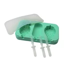 Ice Cream BPA Free Homemade Ice Pop Lolly Mould Stick DIY Silicone Ice Cream Popsicle Mold With Lid