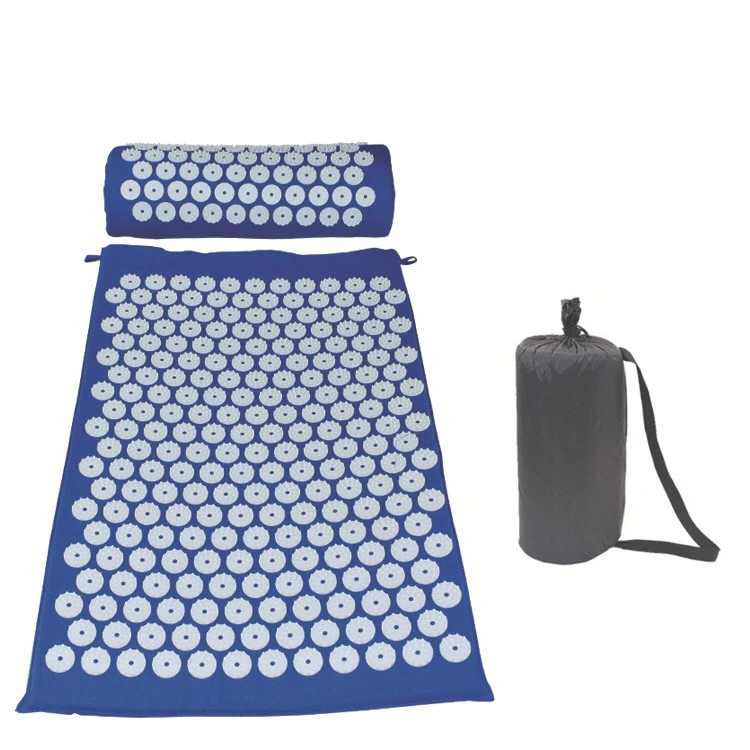High quality acupressure nail yoga mat and pillow set kit for back neck pain relief