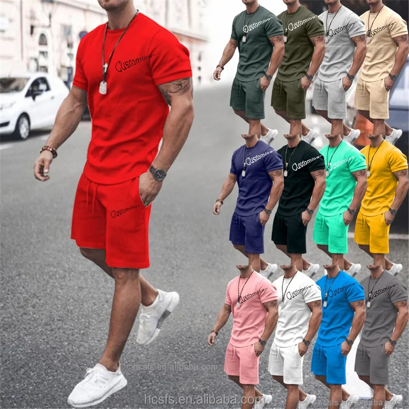 Custom Embroidery Logo Mens Two Piece Pants Set solid color Tracksuit Sportswear Men Plus Size tshirt summer Joggers tracksuits
Custom Embroidery Logo Mens Two Piece Pants Set solid color Tracksuit Sportswear Men Plus Size tshirt summer Joggers tracksuits
