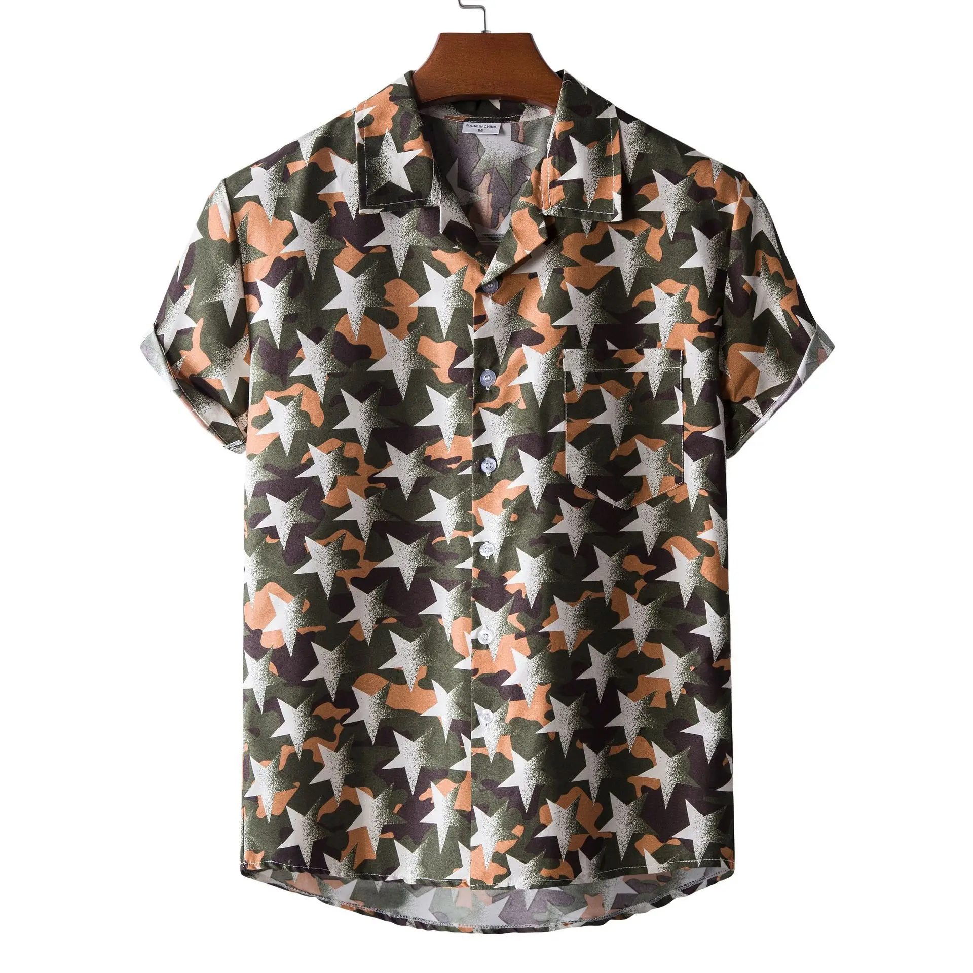 Spring and summer new men's large camouflage shirt short sleeve fashion loose T-shirt
Spring and summer new men's large camouflage shirt short sleeve fashion loose T-shirt