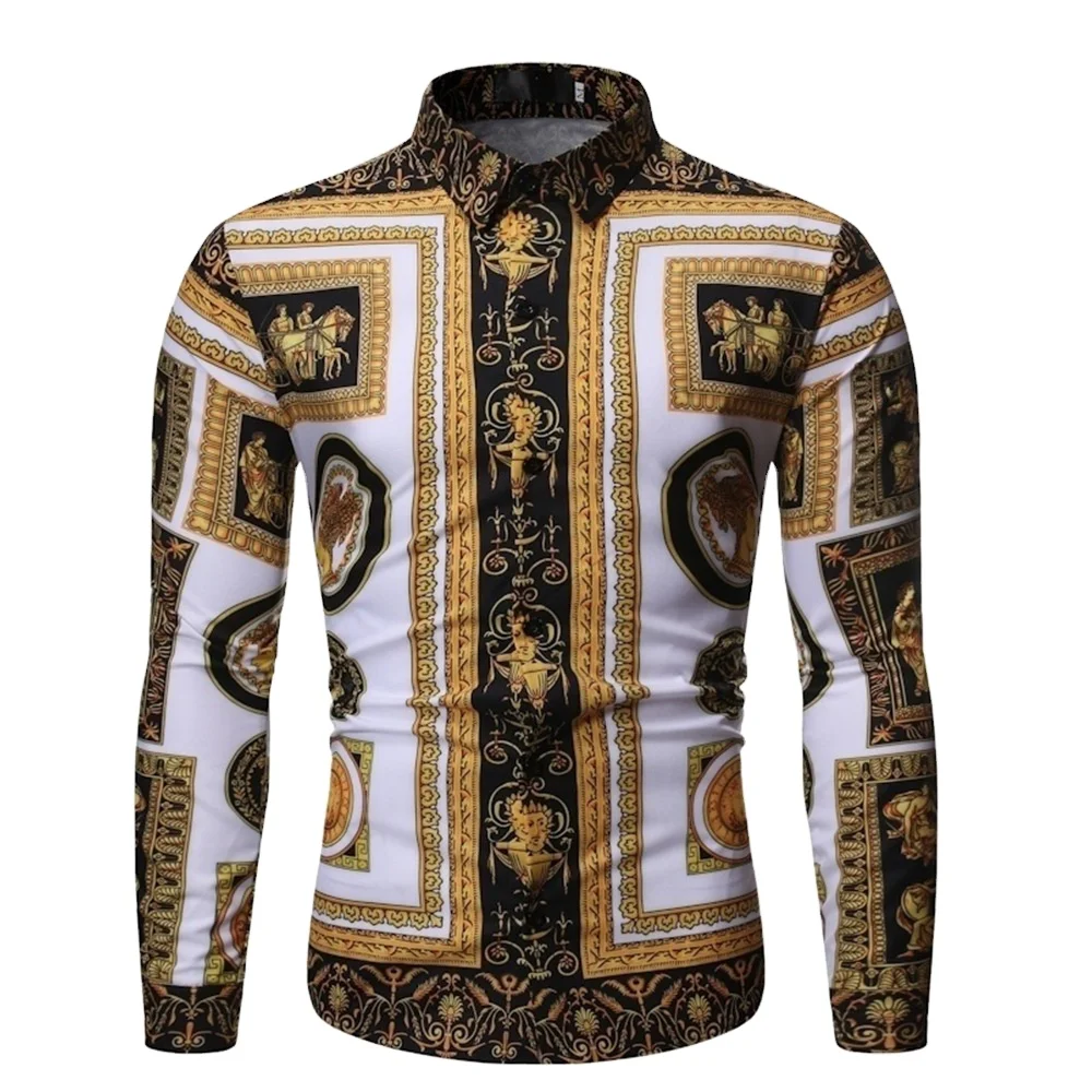 Men Baroque Floral Royal Stain Shirts Luxury Print Designer Dress Shirts Casual Slim Vintage muscle Shirts, White,red,navy,green,blue
Men Baroque Floral Royal Stain Shirts Luxury Print Designer Dress Shirts Casual Slim Vintage muscle Shirts, White,red,navy,green,blue