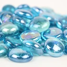 hot selling flat round crystal glass bead marble