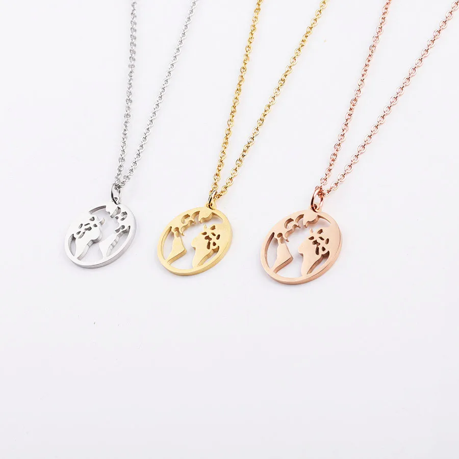 Ins personality fashion creative double-sided hollow earth map stainless steel necklace men and women couple pendants for gift
Ins personality fashion creative double-sided hollow earth map stainless steel necklace men and women couple pendants for gift