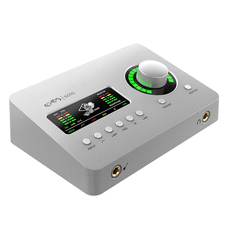 Apollo Solo USB-C 3.0 Type-C 2x4 Professional Studio Audio Interface with UAD DSP Live Recording band Sound card
Apollo Solo USB-C 3.0 Type-C 2x4 Professional Studio Audio Interface with UAD DSP Live Recording band Sound card