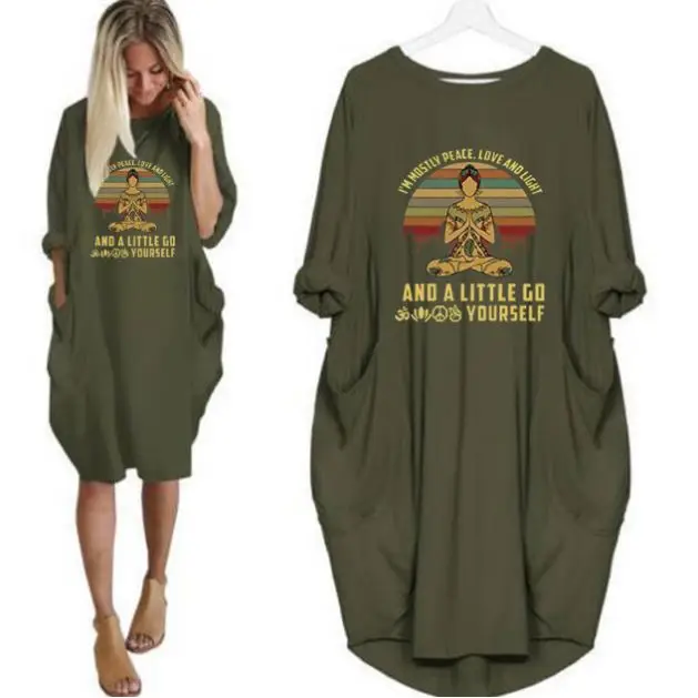 long sleeve dress round neckline casual oversized t shirt dress loose fit midi dress women with two pockets
long sleeve dress round neckline casual oversized t shirt dress loose fit midi dress women with two pockets