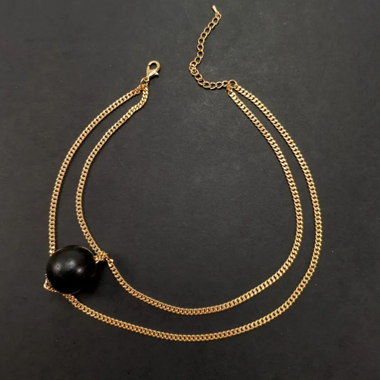 Low price simple short golden necklace, women wooden bead pendant necklace for wholesale, As picture
Low price simple short golden necklace, women wooden bead pendant necklace for wholesale, As picture