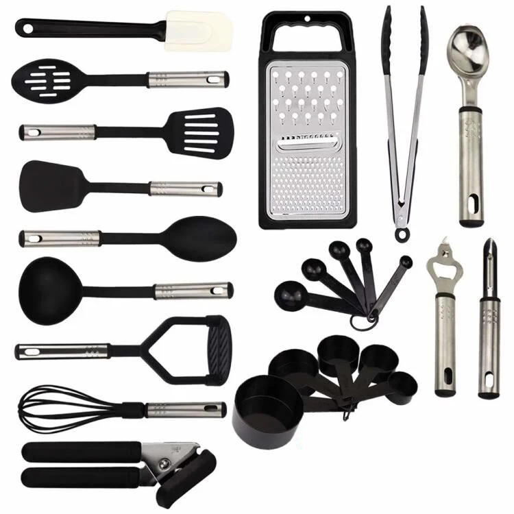 Hot sale high quality 24 Piece Heat-Resistant plastic nylon kitchen utensil set, As the picture
Hot sale high quality 24 Piece Heat-Resistant plastic nylon kitchen utensil set, As the picture