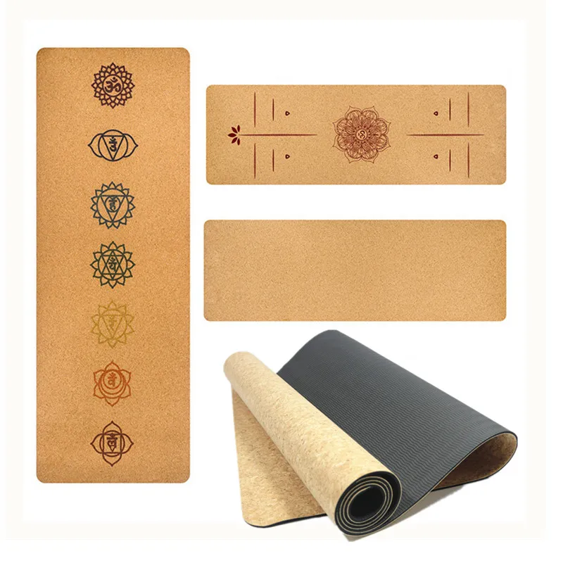 183X68cm Natural Cork TPE Mat For Fitness 5mm Sport Mats Pilates Exercise Non-slip Yoga mat With Position Body Line
183X68cm Natural Cork TPE Mat For Fitness 5mm Sport Mats Pilates Exercise Non-slip Yoga mat With Position Body Line