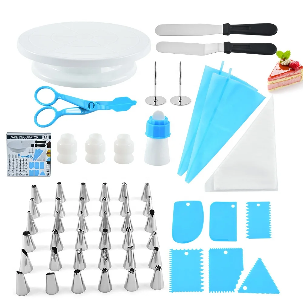 Wholesale 55 Pieces Cake Tools Rotating Baking Cake Decorating Supplies Kit Set, As photo
Wholesale 55 Pieces Cake Tools Rotating Baking Cake Decorating Supplies Kit Set, As photo