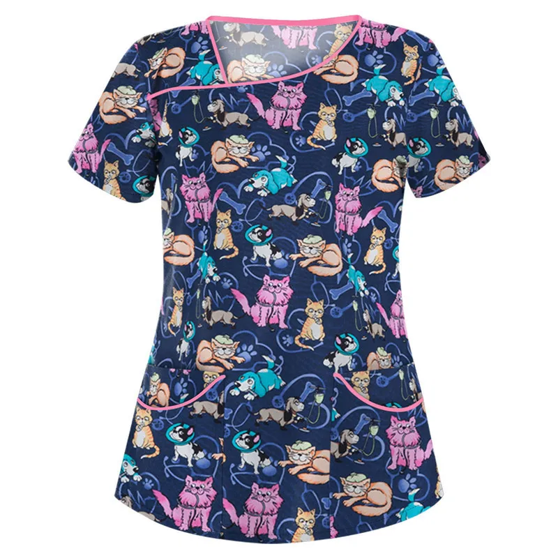 Bigger size scrubs uniforms nurse Women's Stretch Floral Oasis Print animal Scrub Top Criss Cross Trim Nurse Medical Scrub Top, Many color
Bigger size scrubs uniforms nurse Women's Stretch Floral Oasis Print animal Scrub Top Criss Cross Trim Nurse Medical Scrub Top, Many color
