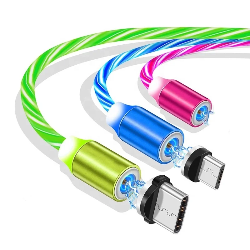 3 IN 1 flowing Magnetic Glowing LED light Charger Wire Cord Mobile Phone Charging Cables Micro USB Type C Charger for iPhone, Blue/green/pink
3 IN 1 flowing Magnetic Glowing LED light Charger Wire Cord Mobile Phone Charging Cables Micro USB Type C Charger for iPhone, Blue/green/pink