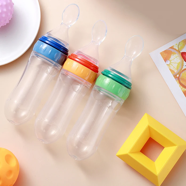 Smart Design BPA Free Eco-Friendly Silicone Portable Milk Feeding Bottle with Spoon, Blue pink yellow white green
Smart Design BPA Free Eco-Friendly Silicone Portable Milk Feeding Bottle with Spoon, Blue pink yellow white green
