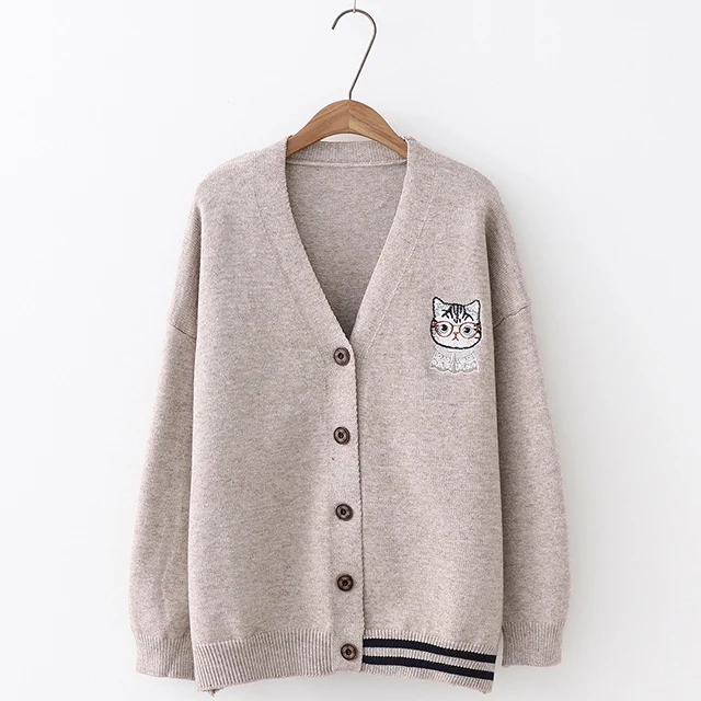 2021 Sweet Korea Ladies Embroidery Knitted Knitwear Long Sleeve V Neck Women Cardigan Sweater, Customized color
2021 Sweet Korea Ladies Embroidery Knitted Knitwear Long Sleeve V Neck Women Cardigan Sweater, Customized color