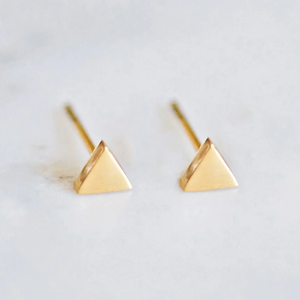Stainless Steel Small Stud Earrings Fashion Triangle Personalized Mini Earrings, Customized color
Stainless Steel Small Stud Earrings Fashion Triangle Personalized Mini Earrings, Customized color
